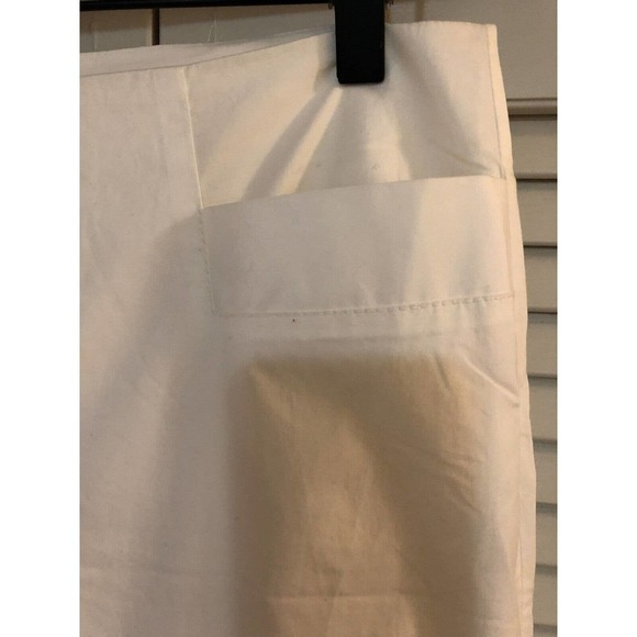 Armani Exchange Womens Off White Pant Size 8 Crop Wide Leg - Picture 2 of 5